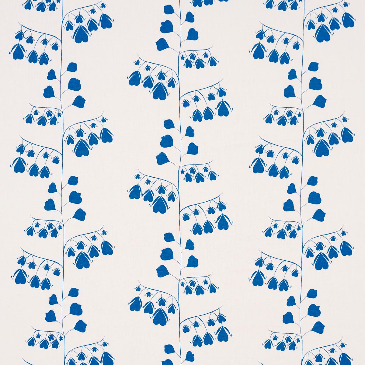 Schumacher Bleeding Hearts Blue Fabric
