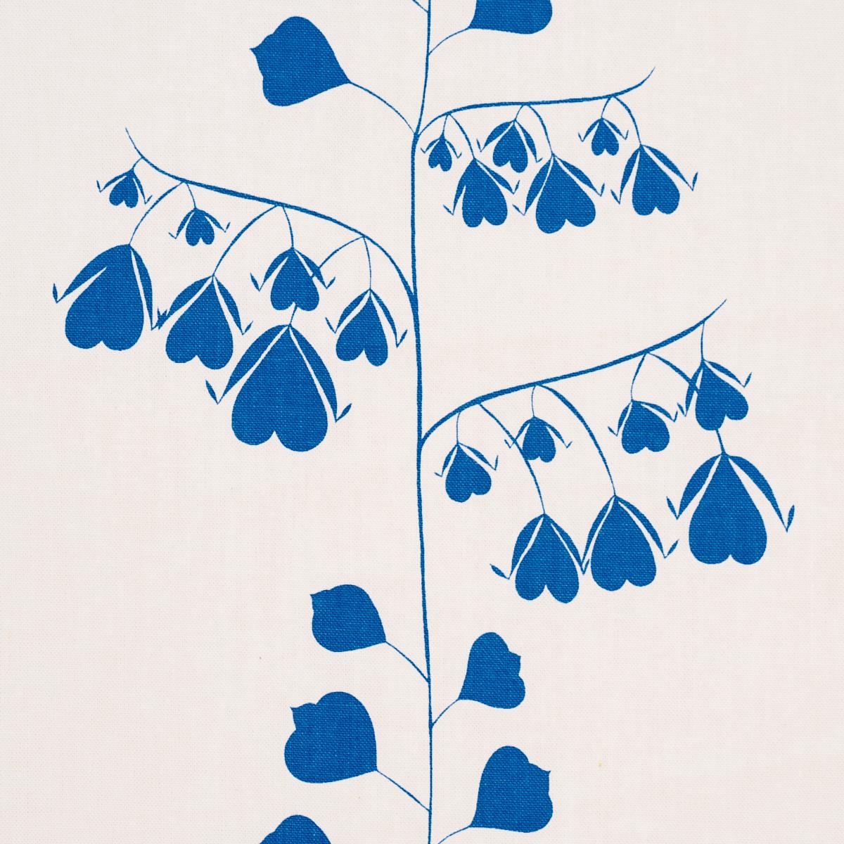 Schumacher Bleeding Hearts Blue Fabric
