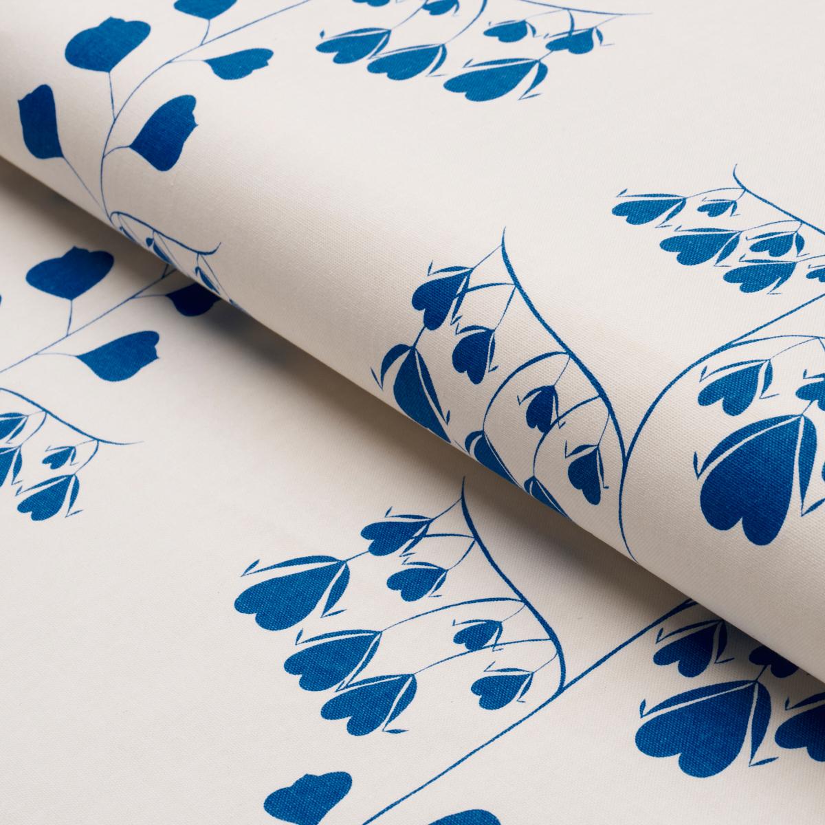 Schumacher Bleeding Hearts Blue Fabric
