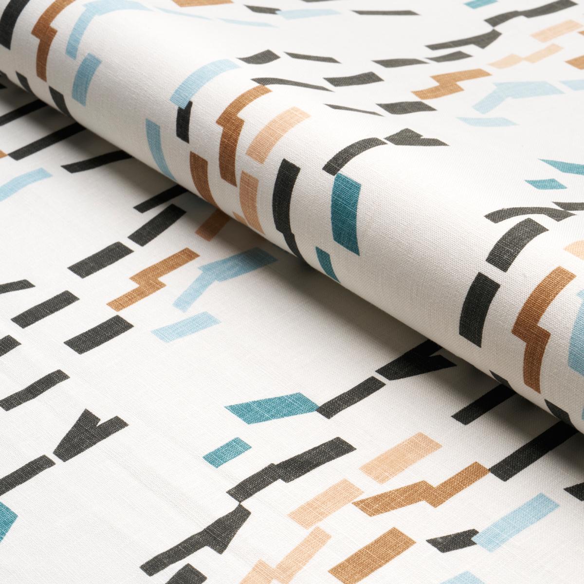 Schumacher Confetti Teal Fabric