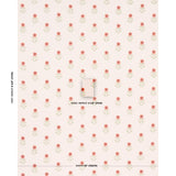 Schumacher Forget Me Nots Red On Pink Fabric