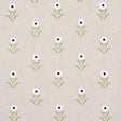Schumacher Forget Me Nots White On Linen Fabric