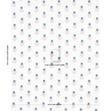 Schumacher Forget Me Nots Blue & Plum Fabric