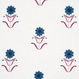 Schumacher Forget Me Nots Blue & Plum Fabric