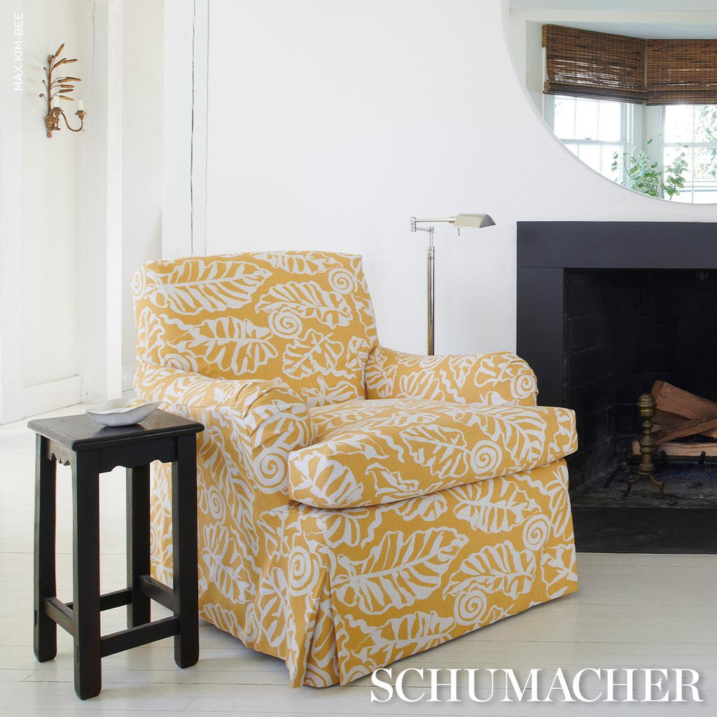 Schumacher Del Mar Indoor/Outdoor Marigold Fabric