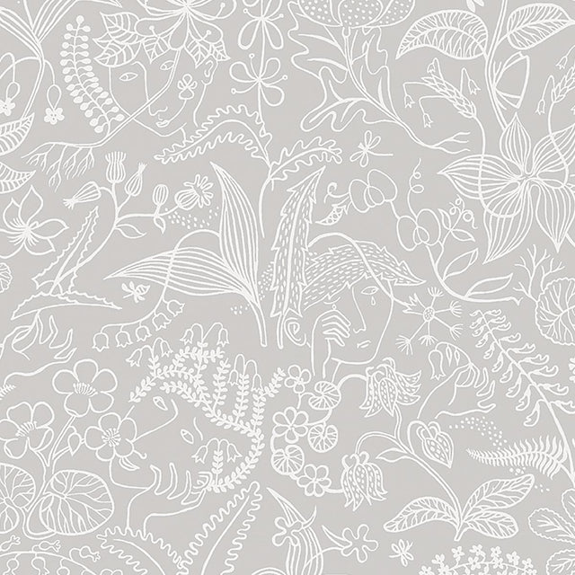 Borastapeter Grazia Grey Wallpaper