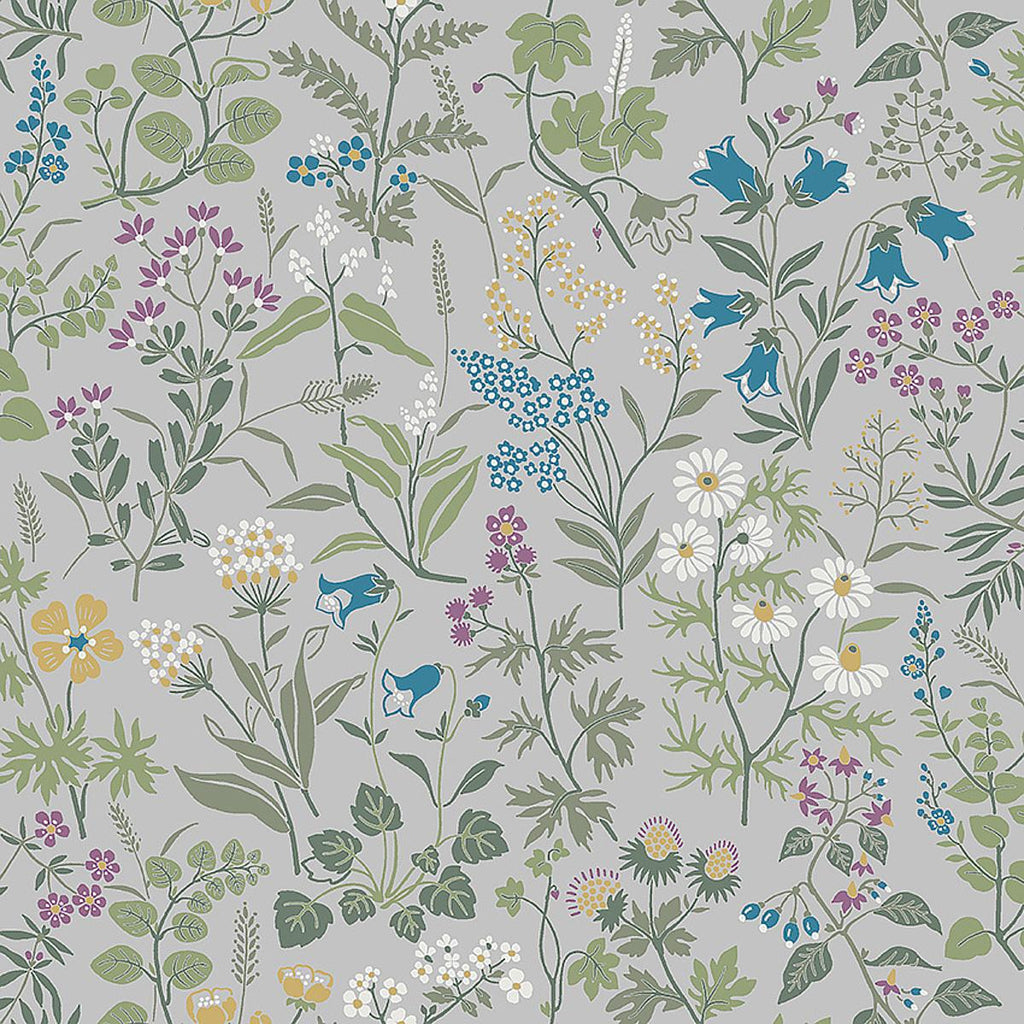 Borastapeter Flora Grey Wallpaper