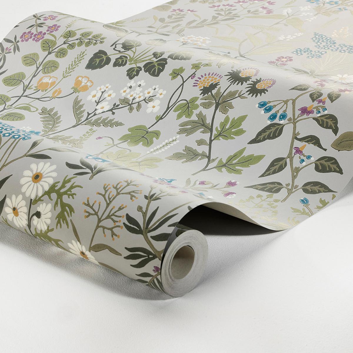 Borastapeter Flora Grey Wallpaper