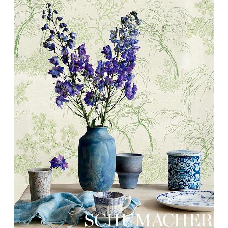 Schumacher Mori Sisal Leaf Wallpaper