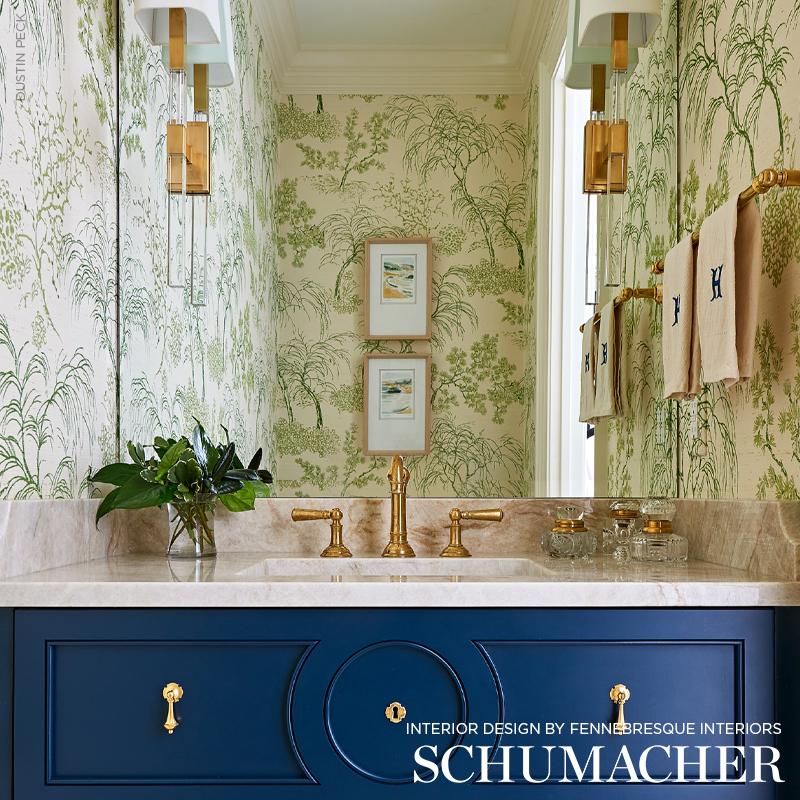 Schumacher Mori Sisal Leaf Wallpaper