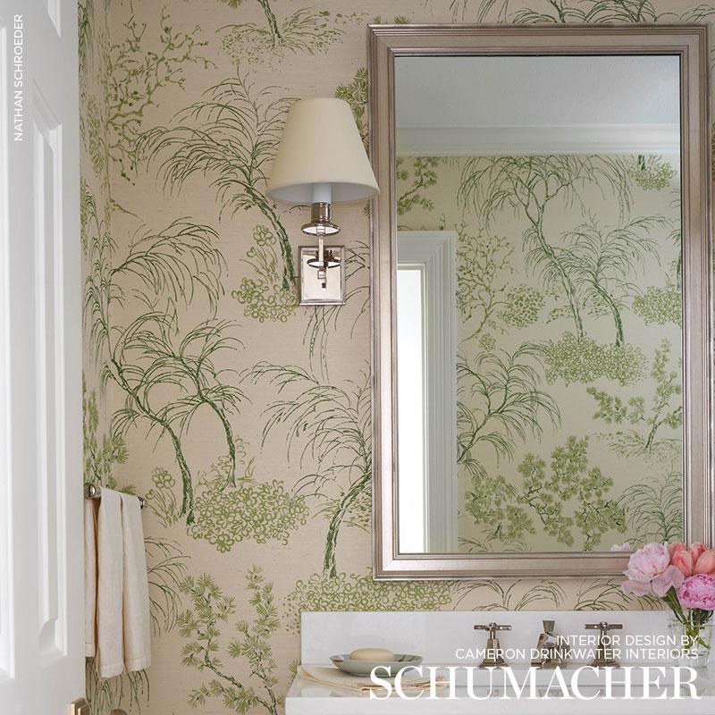 Schumacher Mori Sisal Leaf Wallpaper