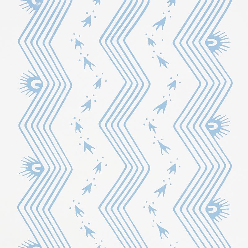 Schumacher Nauset Stripe Sky Wallpaper