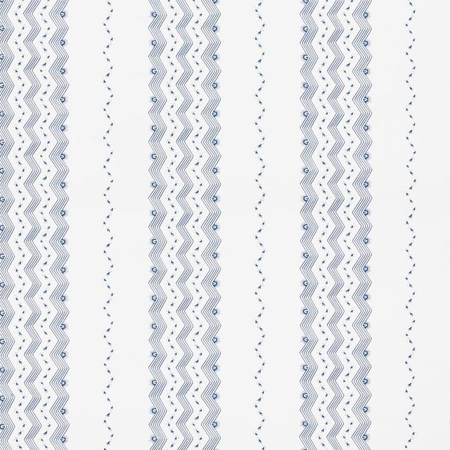 Schumacher Nauset Stripe Indigo Wallpaper