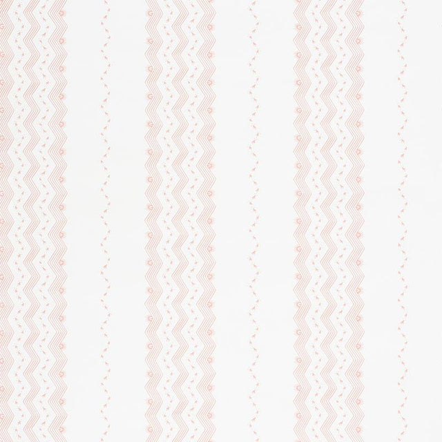 Schumacher Nauset Stripe Blush Wallpaper