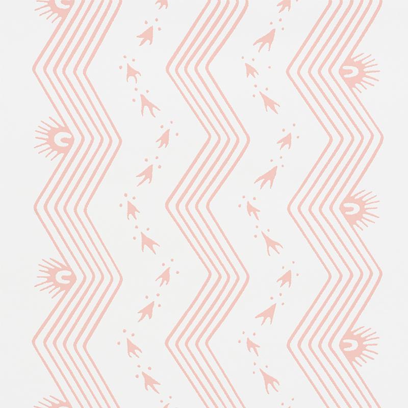 Schumacher Nauset Stripe Blush Wallpaper