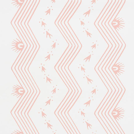 Schumacher Nauset Stripe Blush Wallpaper
