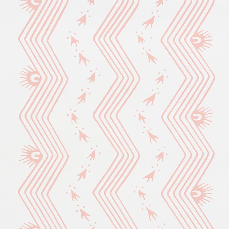 Schumacher Nauset Stripe Blush Wallpaper