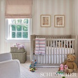 Schumacher Nauset Stripe Blush Wallpaper