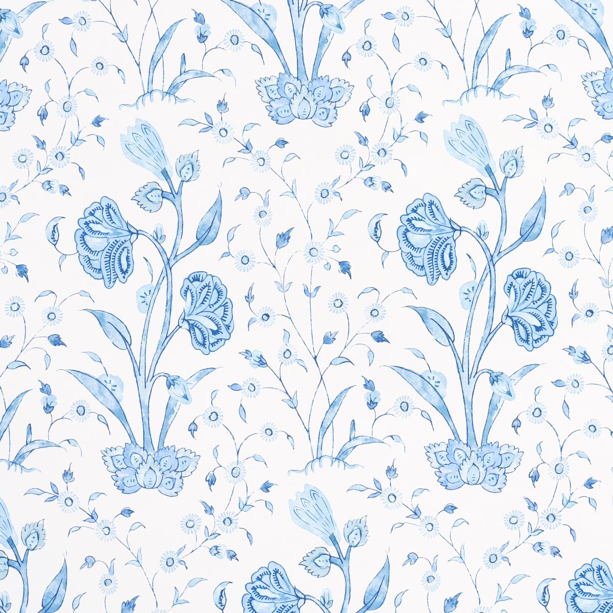 Schumacher Khilana Floral Porcelain Wallpaper