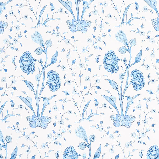 Schumacher Khilana Floral Porcelain Wallpaper