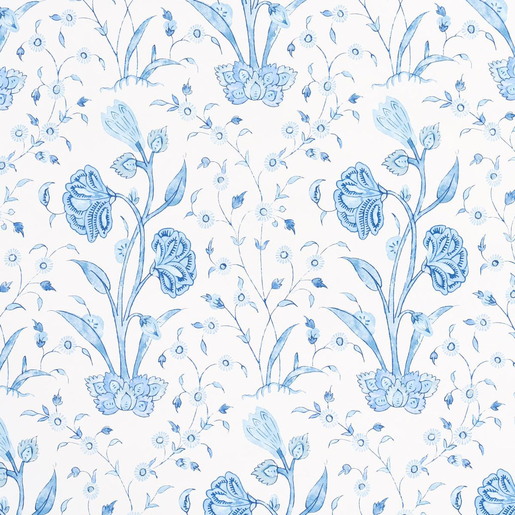 Schumacher Khilana Floral Porcelain Wallpaper