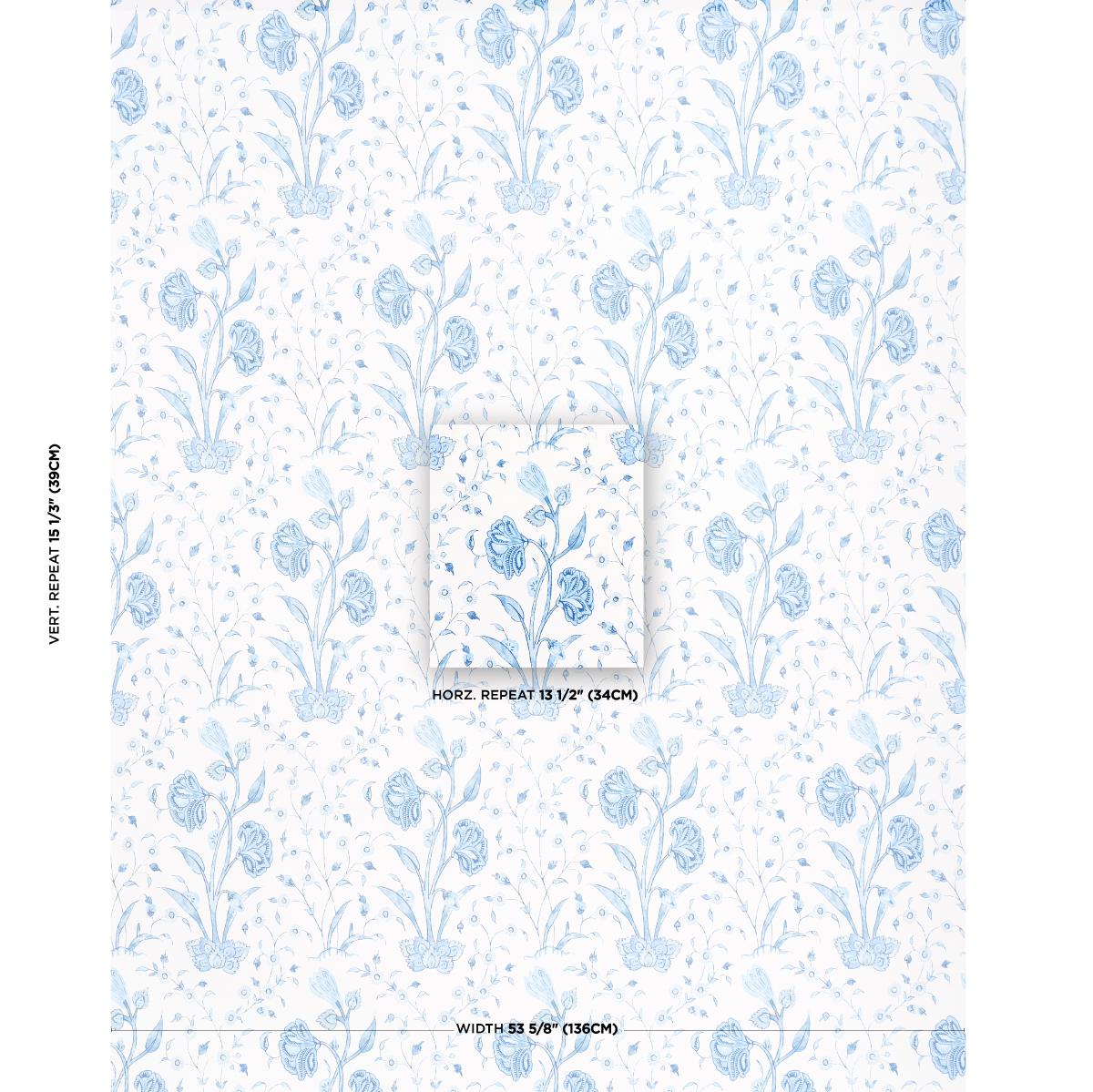 Schumacher Khilana Floral Porcelain Wallpaper – DecoratorsBest