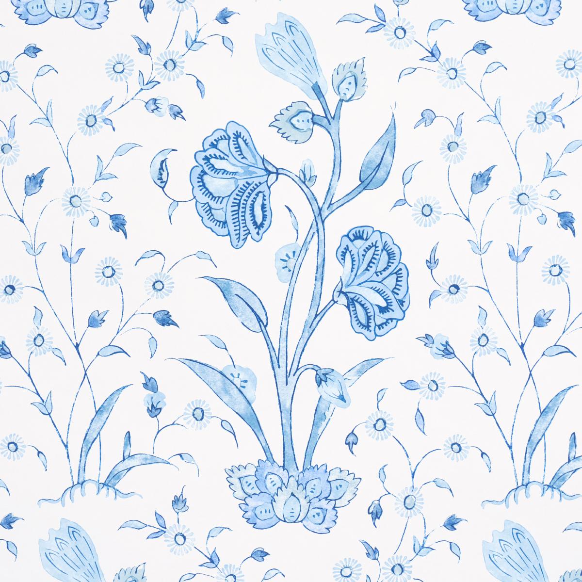 Schumacher Khilana Floral Porcelain Wallpaper