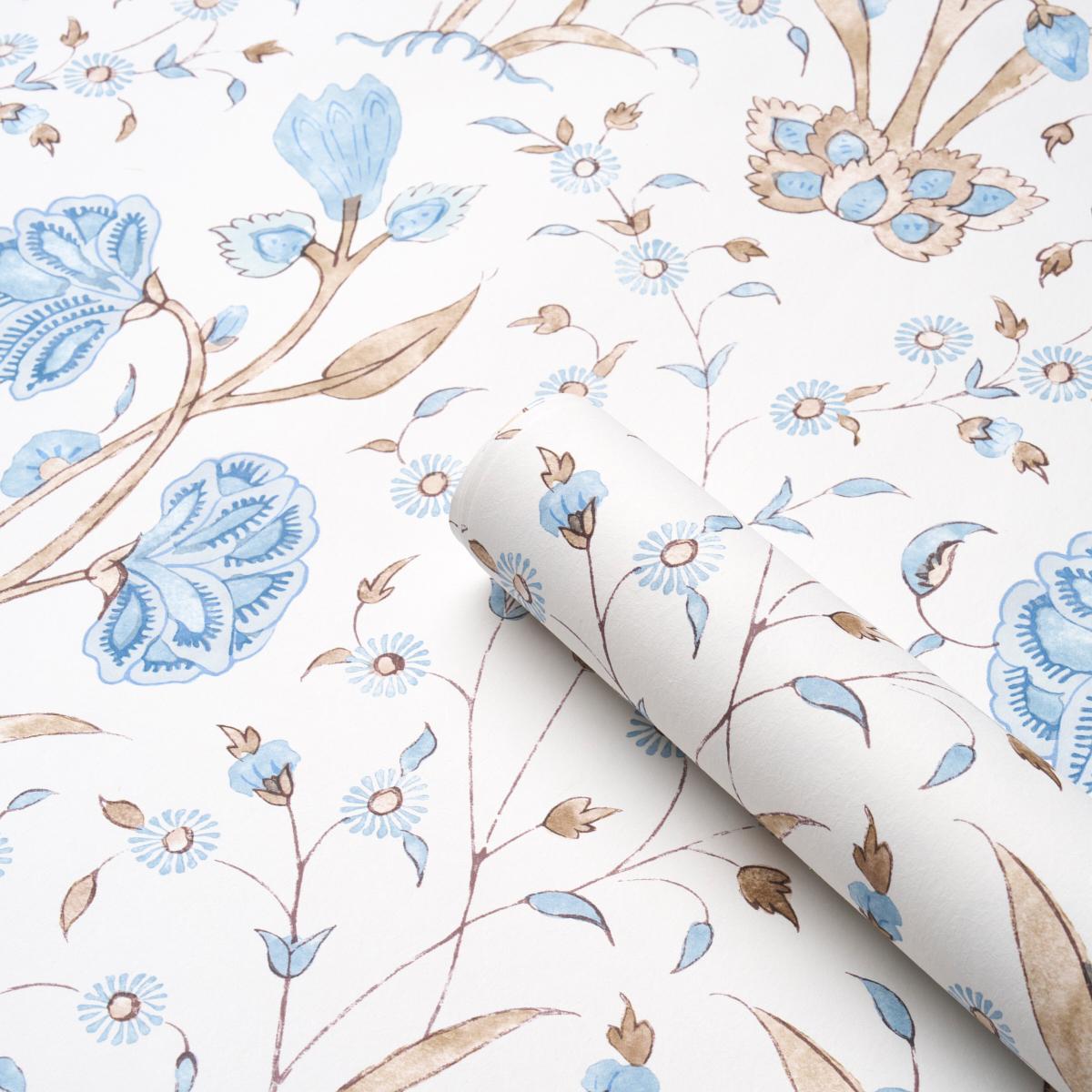 Schumacher Khilana Floral Sky Wallpaper – DecoratorsBest