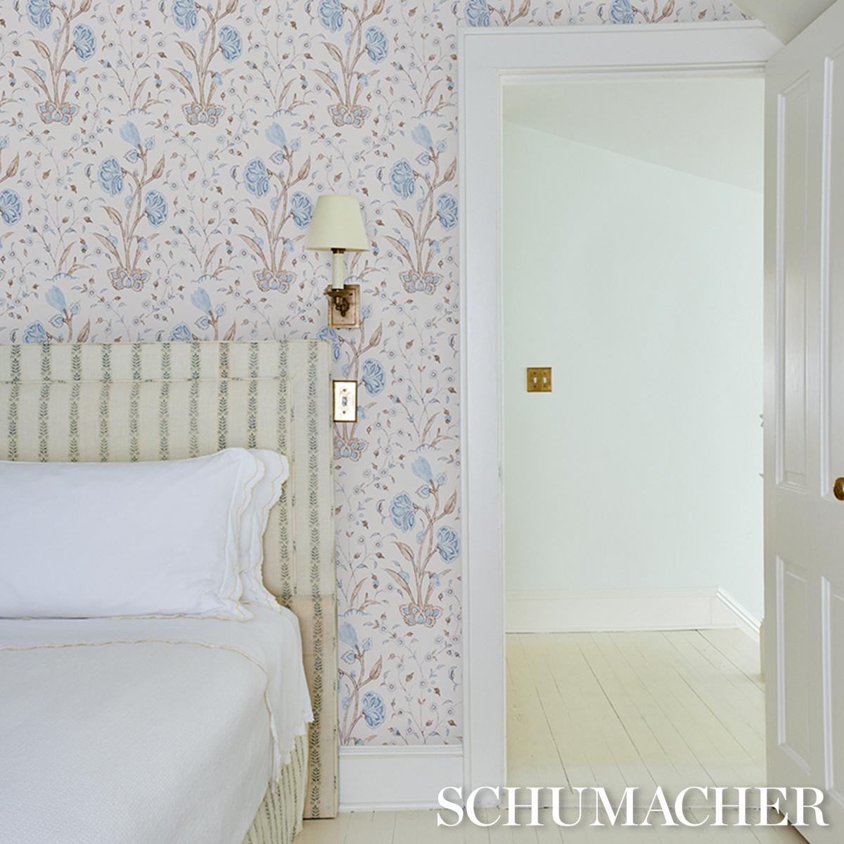 Schumacher Khilana Floral Sky Wallpaper – DecoratorsBest