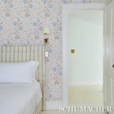 Schumacher Khilana Floral Sky Wallpaper