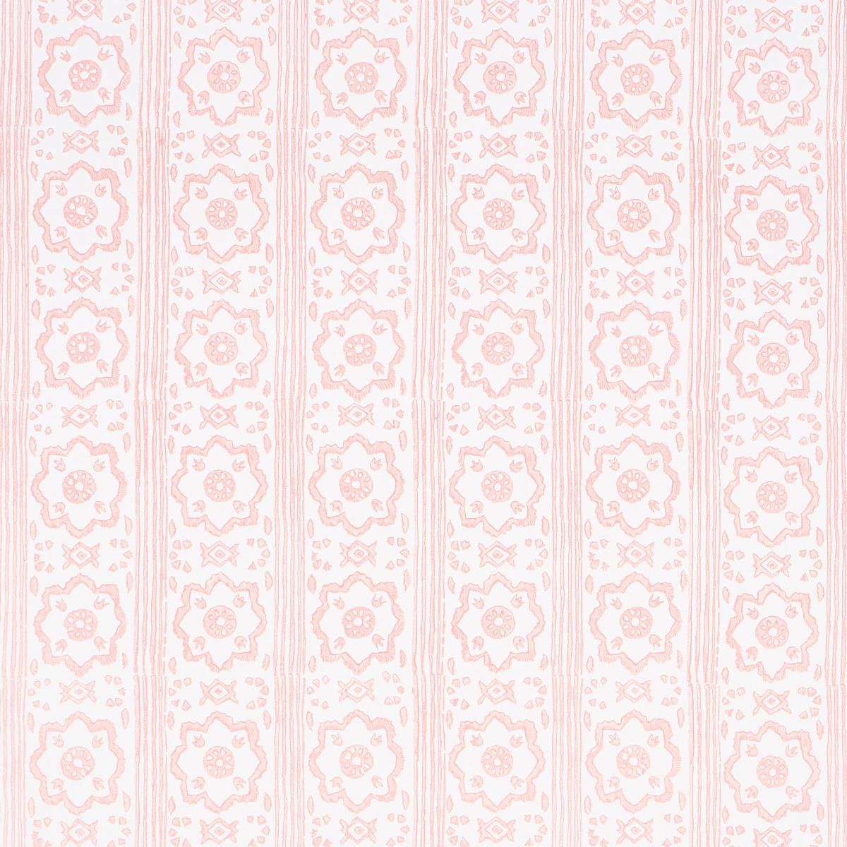 Schumacher Sunda Hand Blocked Print Blush Wallpaper