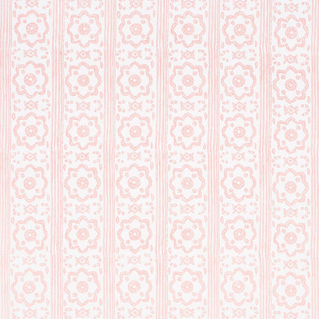 Schumacher Sunda Hand Blocked Print Blush Wallpaper
