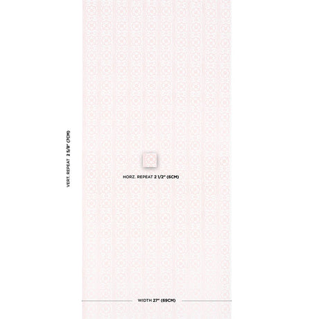 Schumacher Sunda Hand Blocked Print Blush Wallpaper