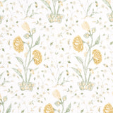 Schumacher Khilana Floral Marigold Wallpaper