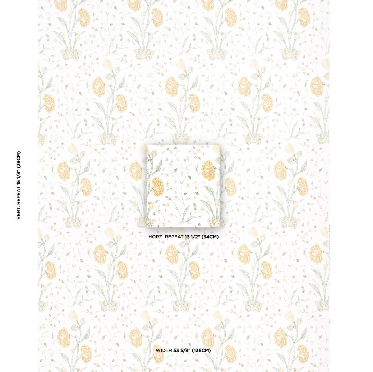 Schumacher Khilana Floral Marigold Wallpaper – DecoratorsBest
