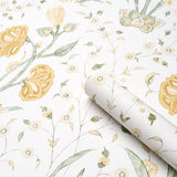Schumacher Khilana Floral Marigold Wallpaper