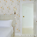 Schumacher Khilana Floral Marigold Wallpaper