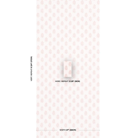 Schumacher Aditi Blush Wallpaper