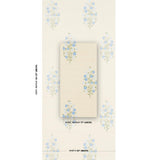 Schumacher Josepha Sisal Blue Wallpaper