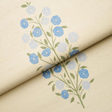 Schumacher Josepha Sisal Blue Wallpaper