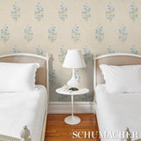Schumacher Josepha Blue Wallpaper
