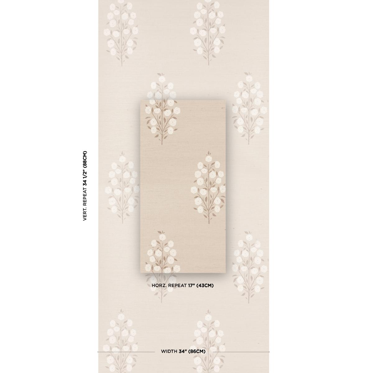 Schumacher Josepha Sisal Neutral Wallpaper