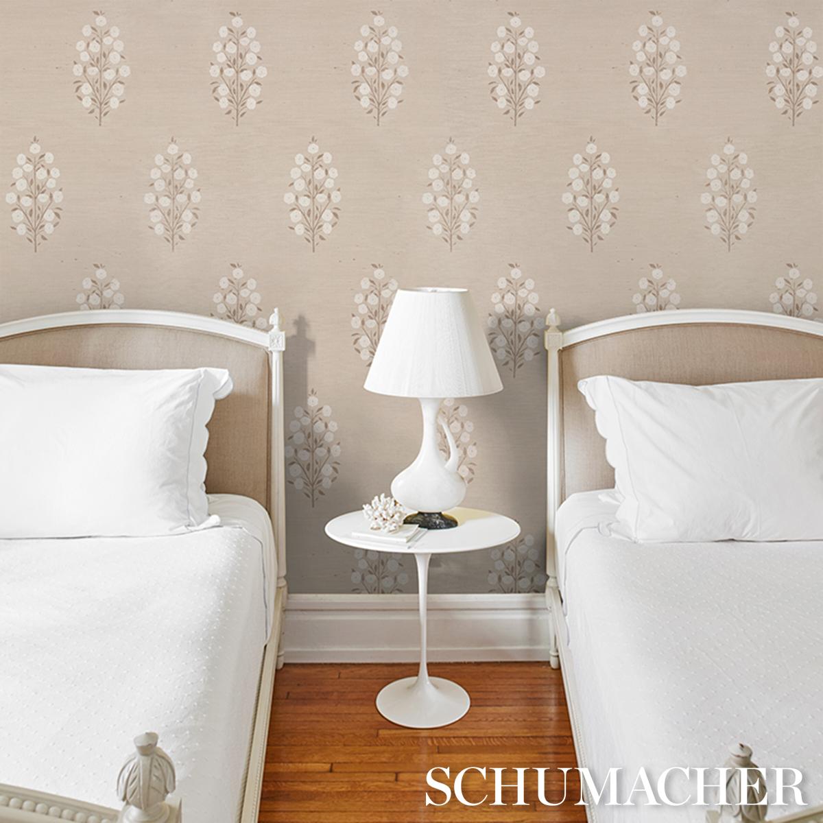 Schumacher Josepha Neutral Wallpaper