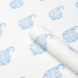 Schumacher Kerala Paisley Ii Blue Wallpaper