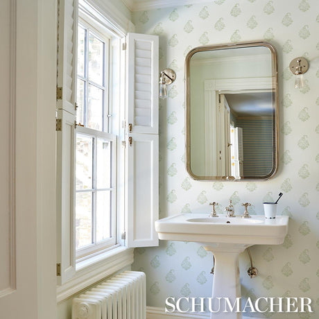 Schumacher Kerala Paisley Ii Leaf Wallpaper