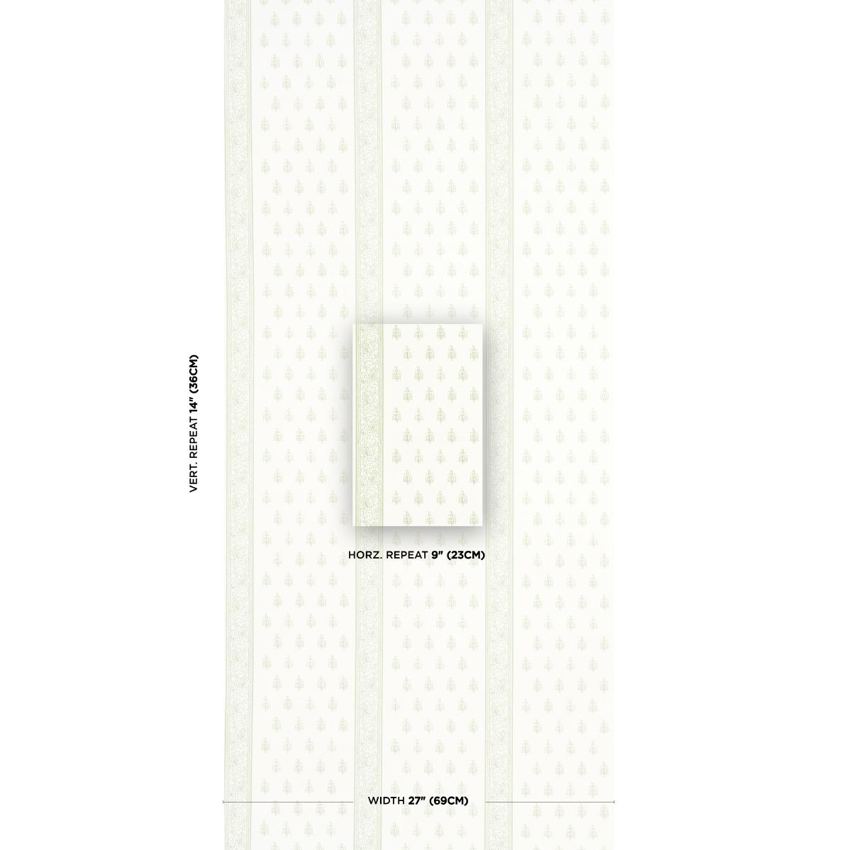 Schumacher Katsura Stripe Ii Leaf Wallpaper