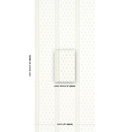 Schumacher Katsura Stripe Ii Leaf Wallpaper