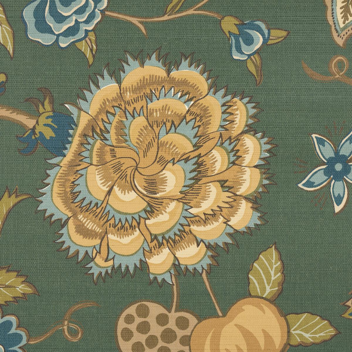 Schumacher Darsy Tree Of Life Sisal Panel Set Juniper Wallpaper