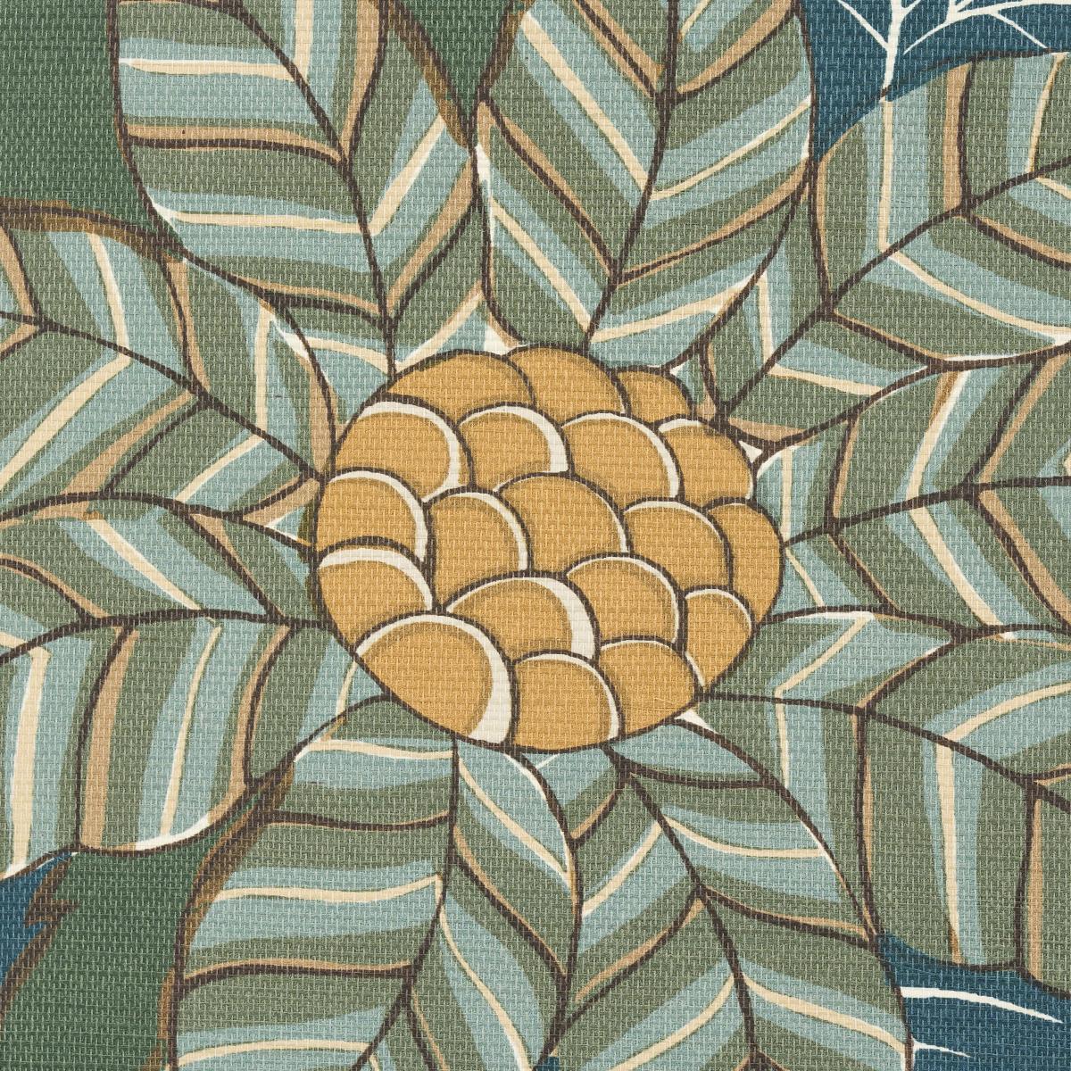 Schumacher Darsy Tree Of Life Sisal Panel Set Juniper Wallpaper