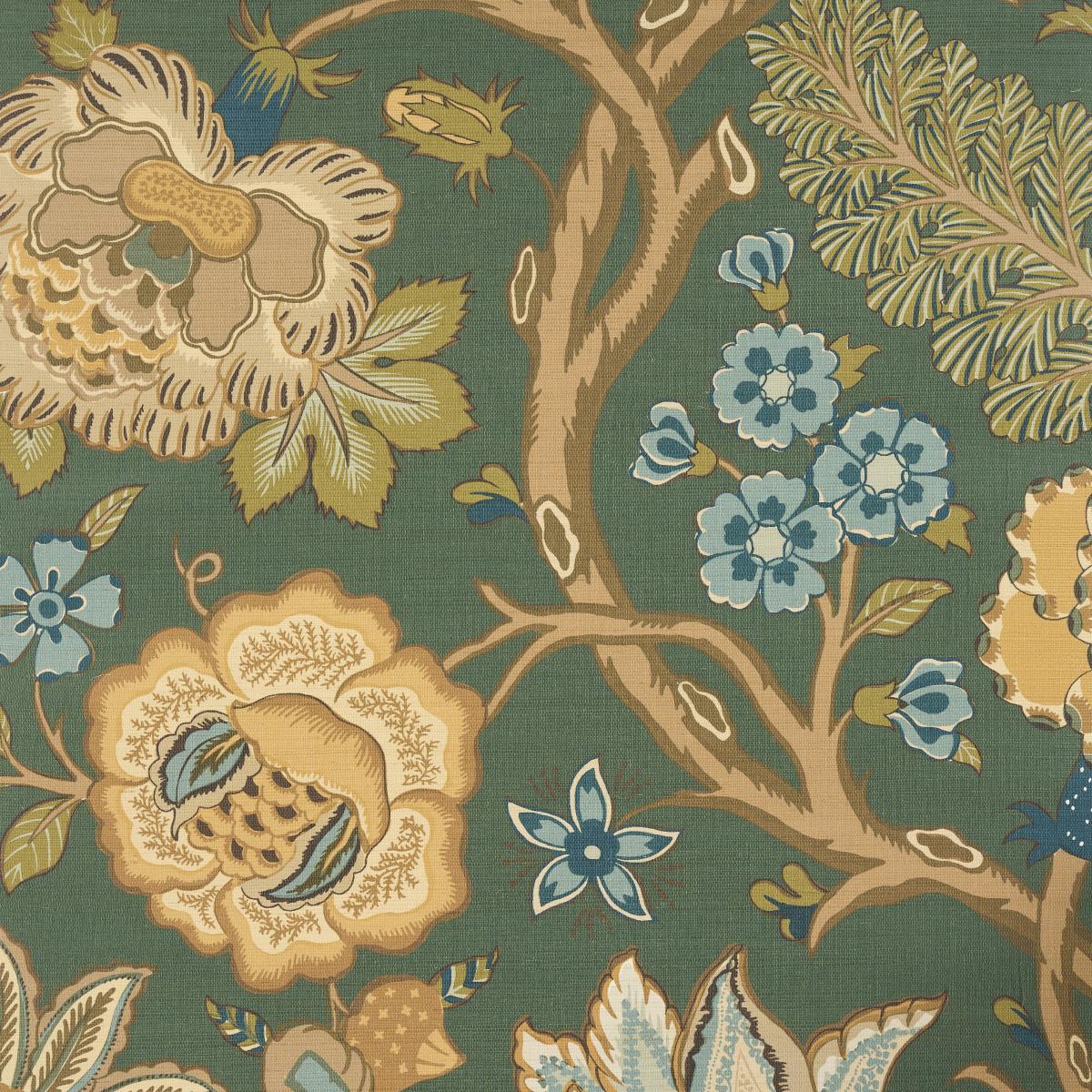 Schumacher Darsy Tree Of Life Sisal Panel Set Juniper Wallpaper